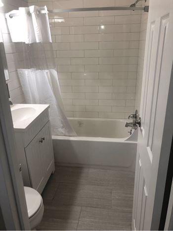 Modern updated bathroom